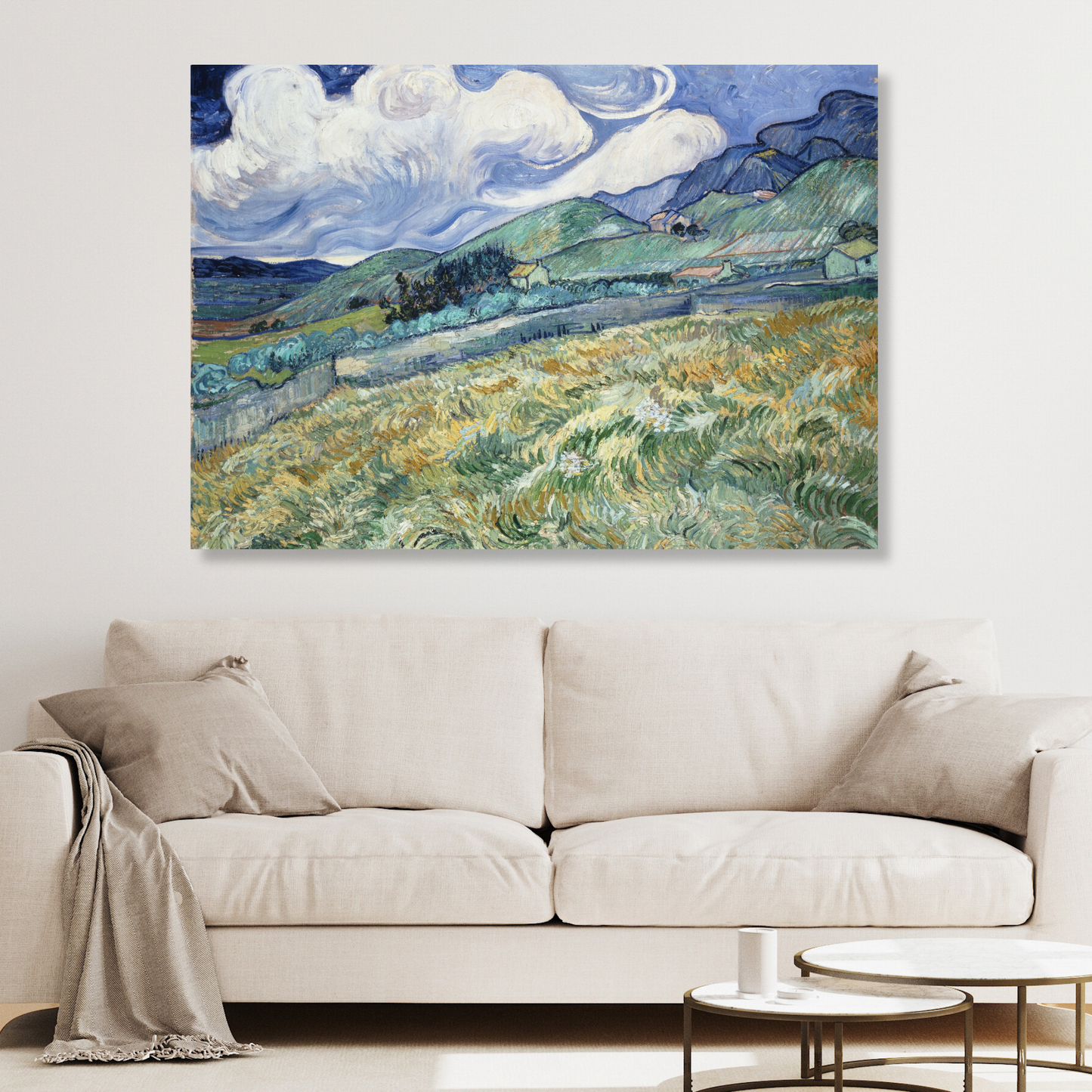 Vincent Van Gogh - Landscape From Saint Remy Wall Art Canvas Print
