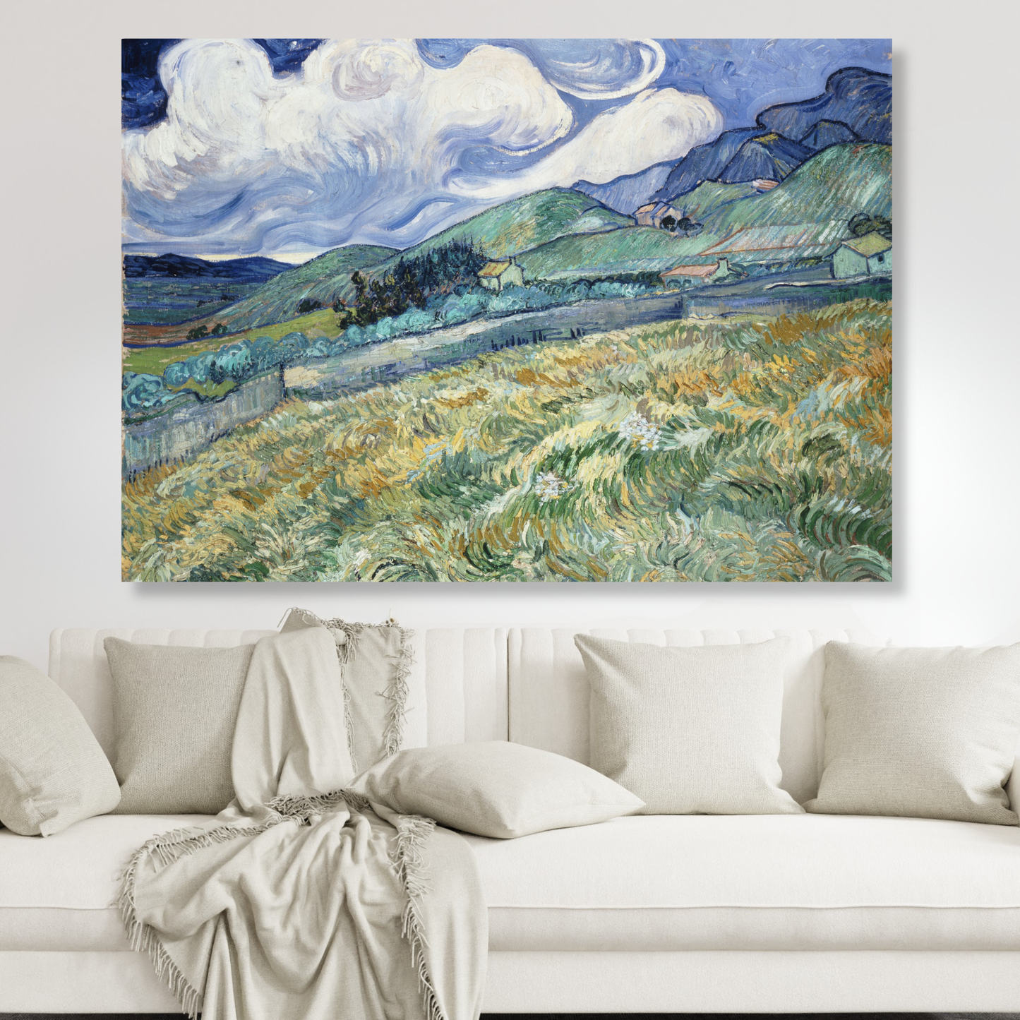 Vincent Van Gogh - Landscape From Saint Remy Wall Art Canvas Print