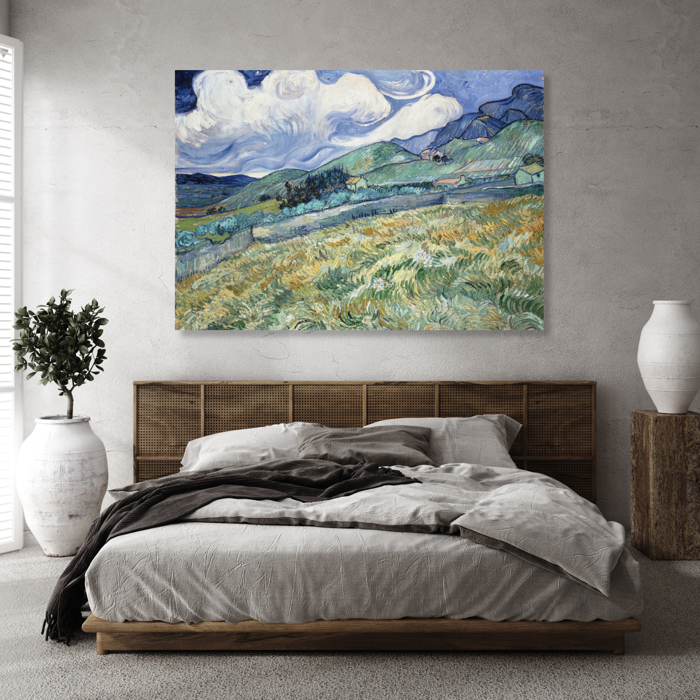 Vincent Van Gogh - Landscape From Saint Remy Wall Art Canvas Print