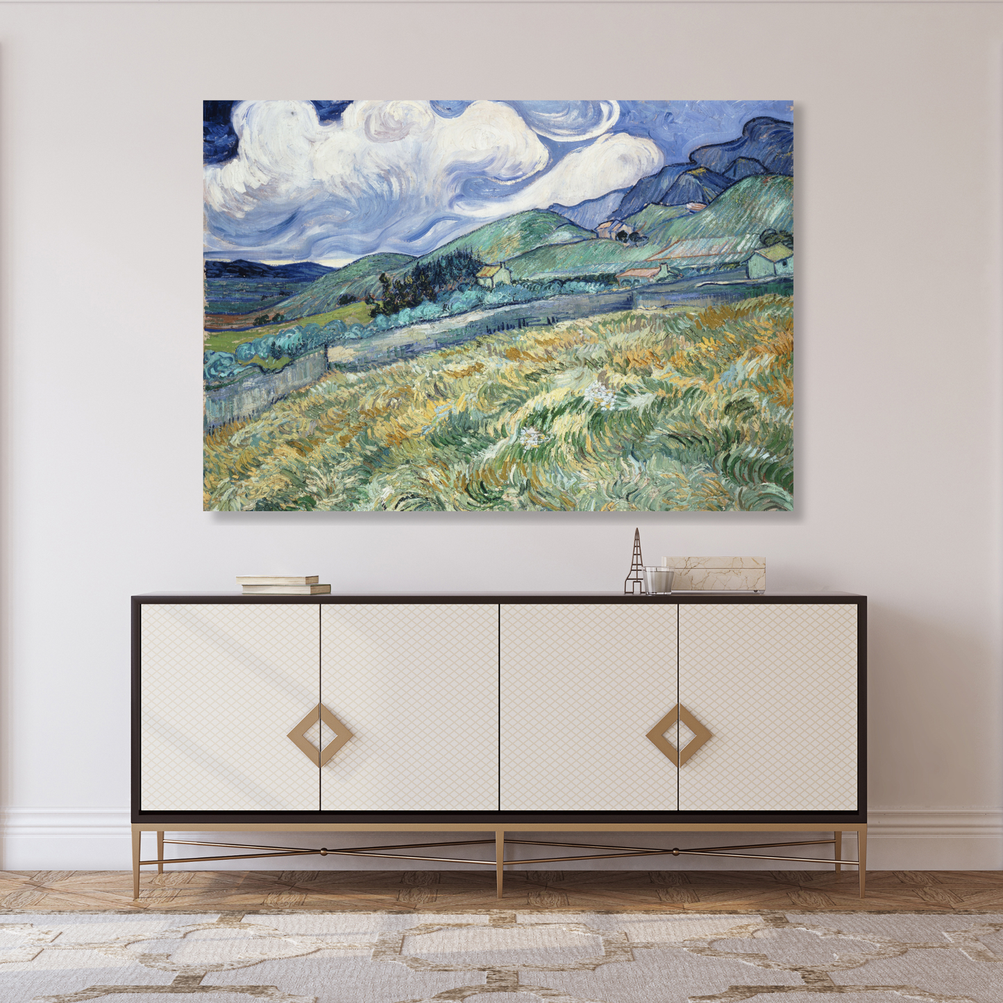 Vincent Van Gogh - Landscape From Saint Remy Wall Art Canvas Print
