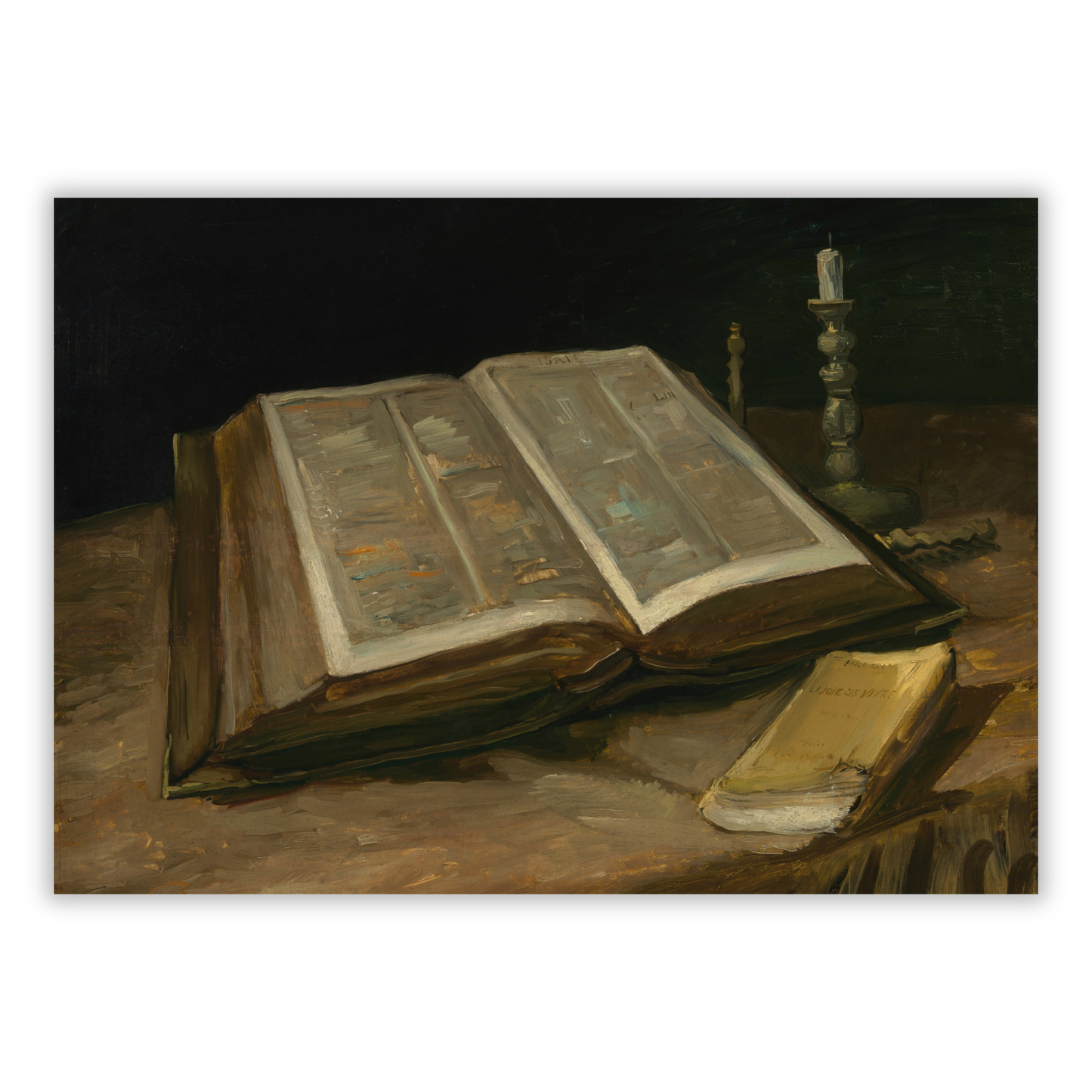 Vincent Van Gogh - Still Life with Bible Wall Art Canvas Print