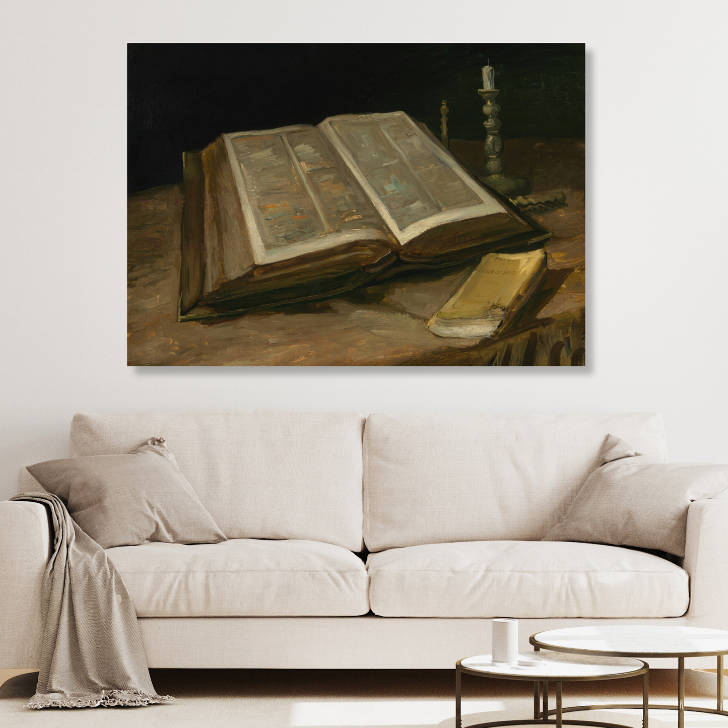 Vincent Van Gogh - Still Life with Bible Wall Art Canvas Print