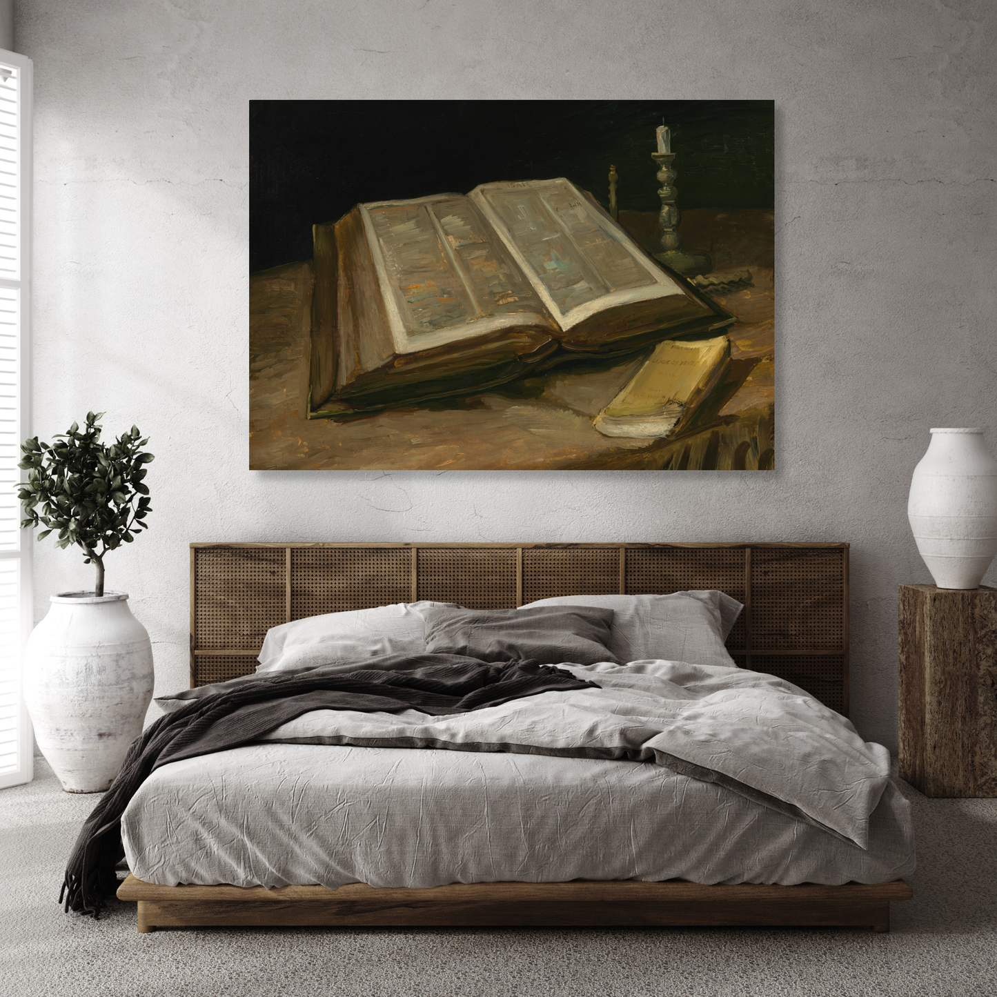 Vincent Van Gogh - Still Life with Bible Wall Art Canvas Print