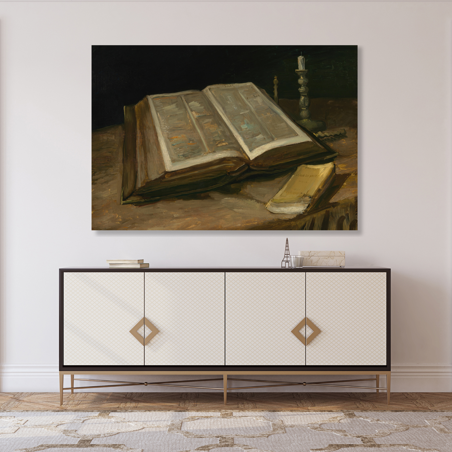 Vincent Van Gogh - Still Life with Bible Wall Art Canvas Print