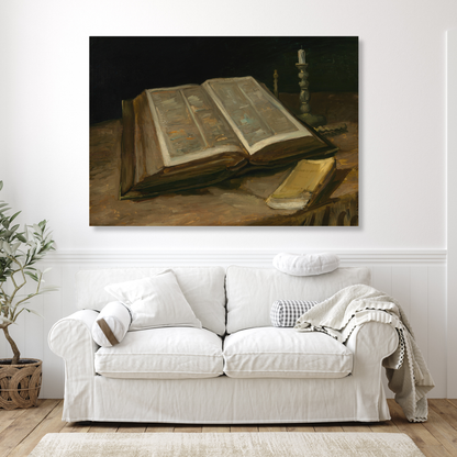 Vincent Van Gogh - Still Life with Bible Wall Art Canvas Print