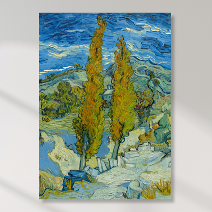 Vincent Van Gogh - Two Poplars in the Alpilles Wall Art Canvas Print