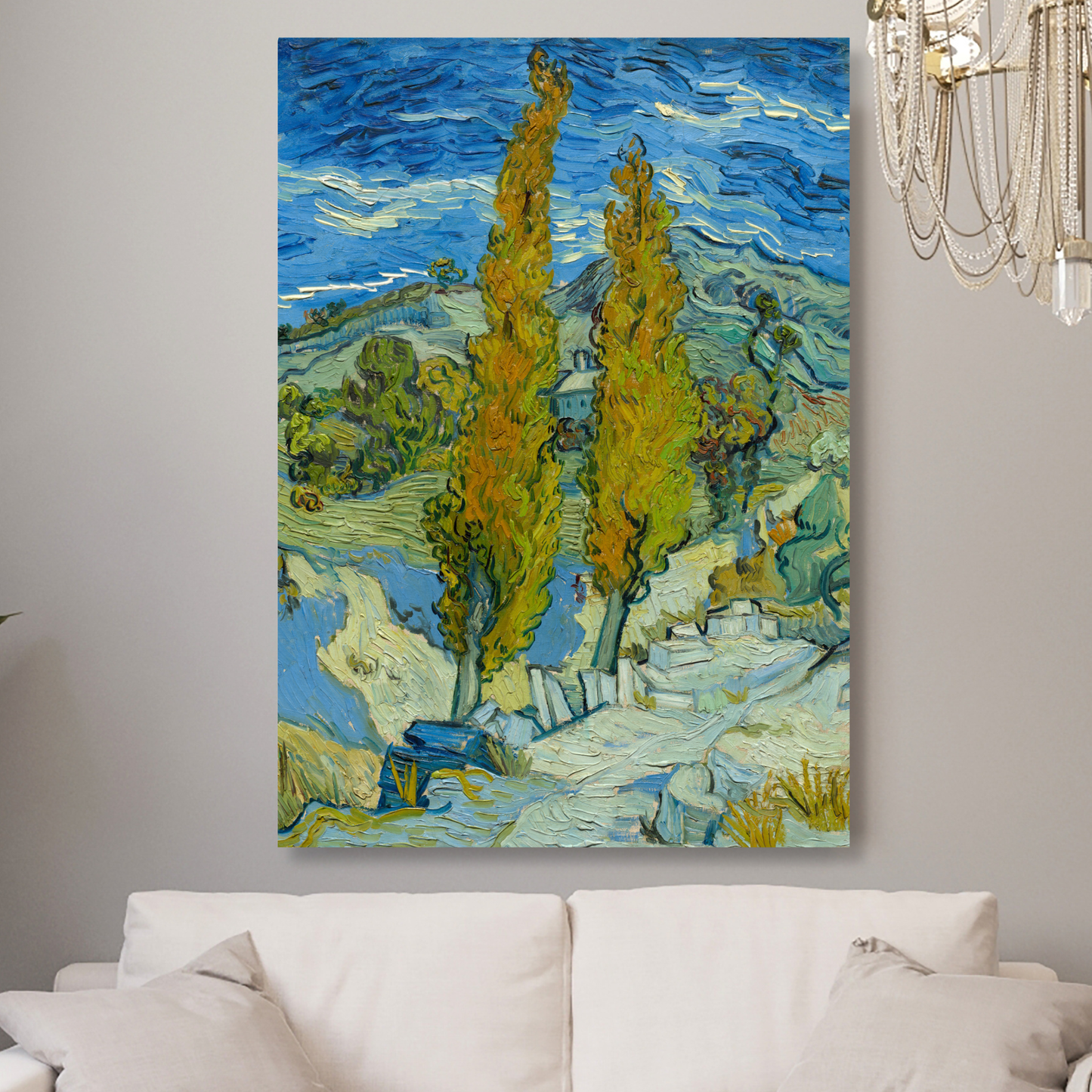 Vincent Van Gogh - Two Poplars in the Alpilles Wall Art Canvas Print