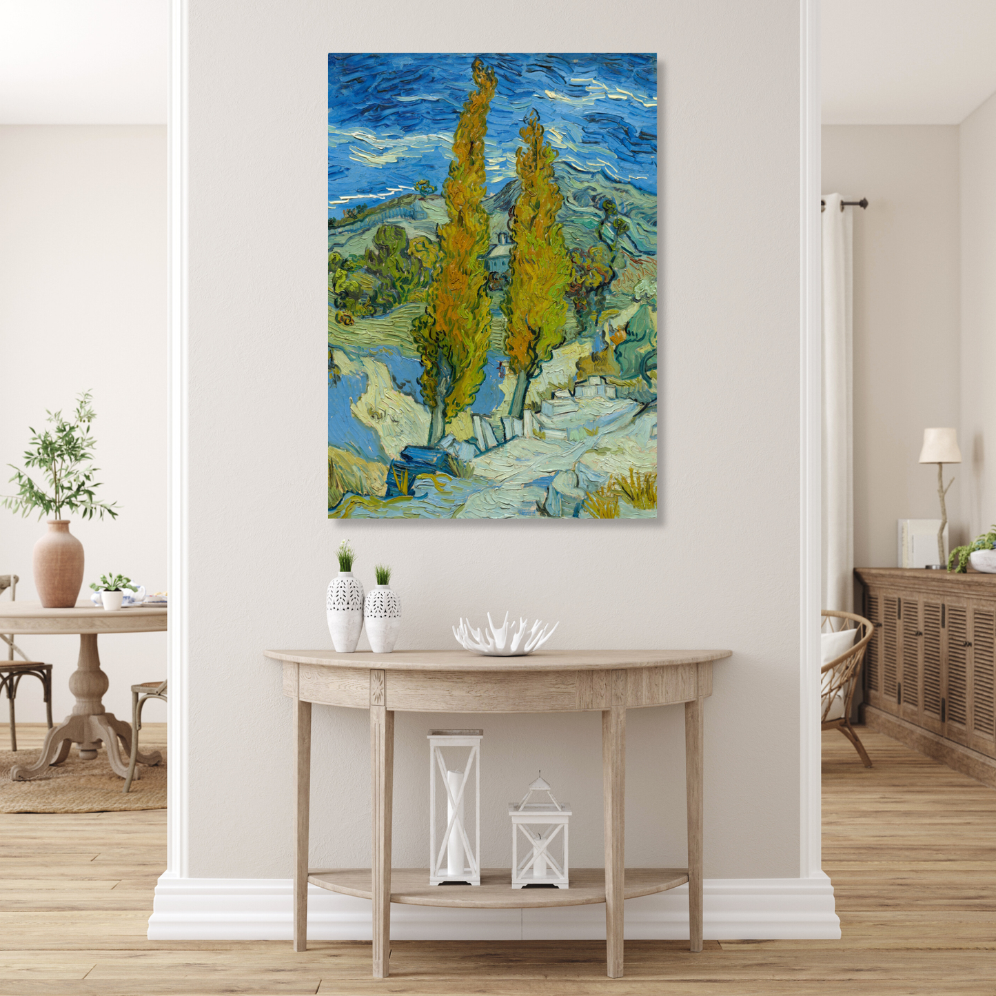 Vincent Van Gogh - Two Poplars in the Alpilles Wall Art Canvas Print