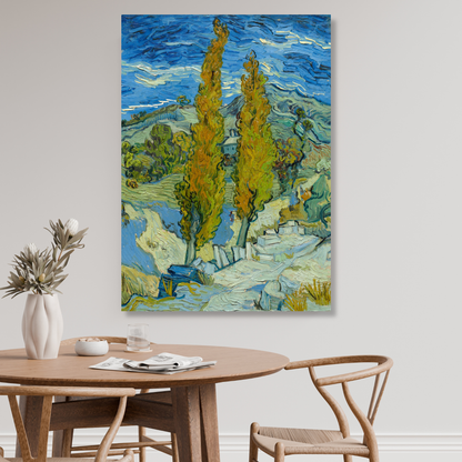 Vincent Van Gogh - Two Poplars in the Alpilles Wall Art Canvas Print