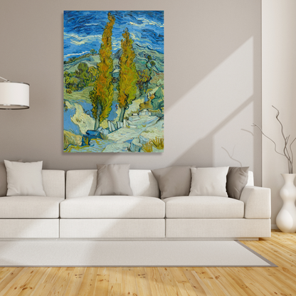 Vincent Van Gogh - Two Poplars in the Alpilles Wall Art Canvas Print