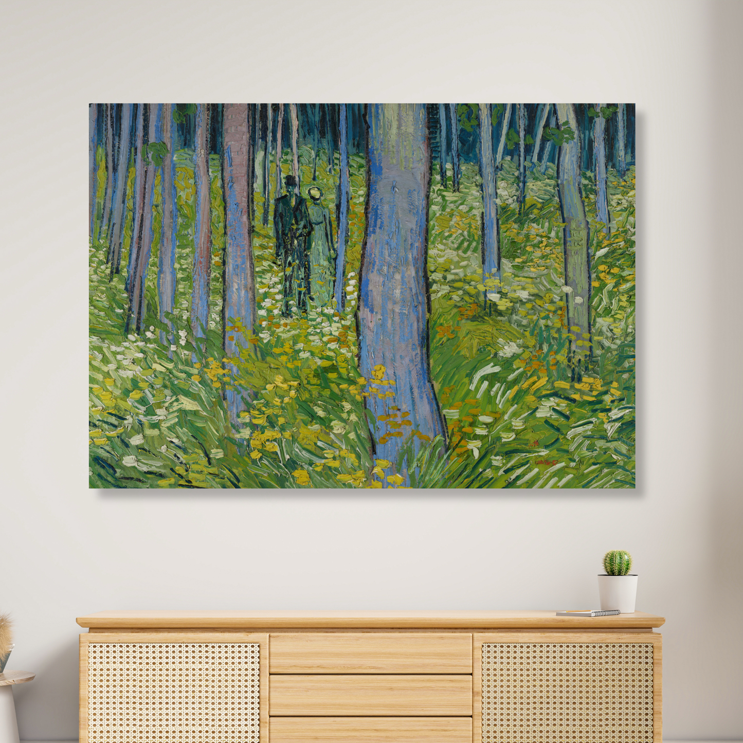 Vincent Van Gogh - Undergrowth with Two Figures Wall Art Canvas Print