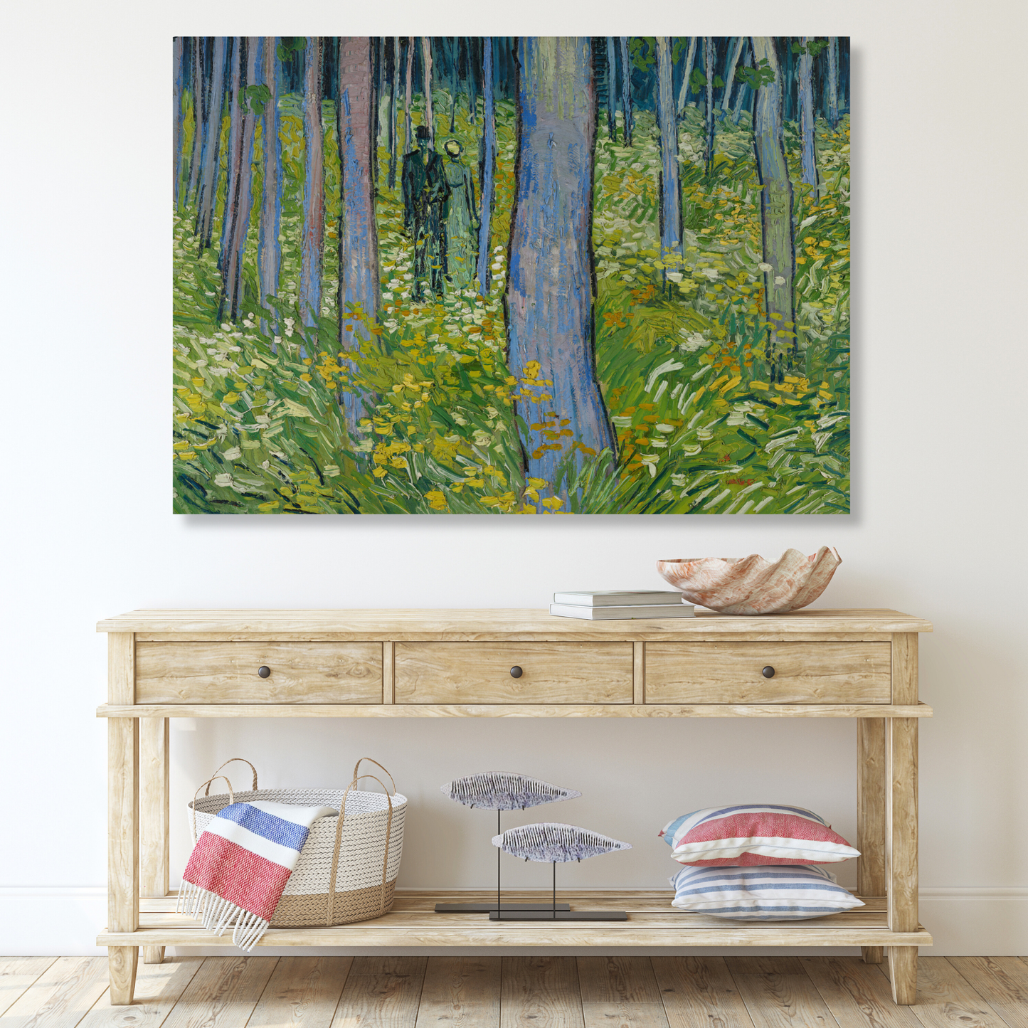 Vincent Van Gogh - Undergrowth with Two Figures Wall Art Canvas Print