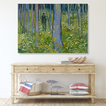 Vincent Van Gogh - Undergrowth with Two Figures Wall Art Canvas Print