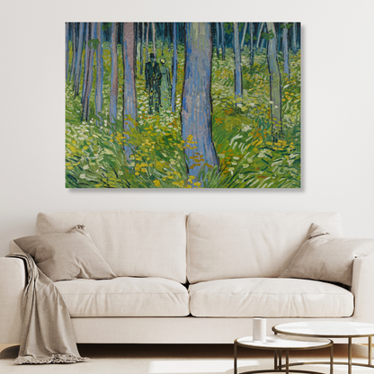 Vincent Van Gogh - Undergrowth with Two Figures Wall Art Canvas Print