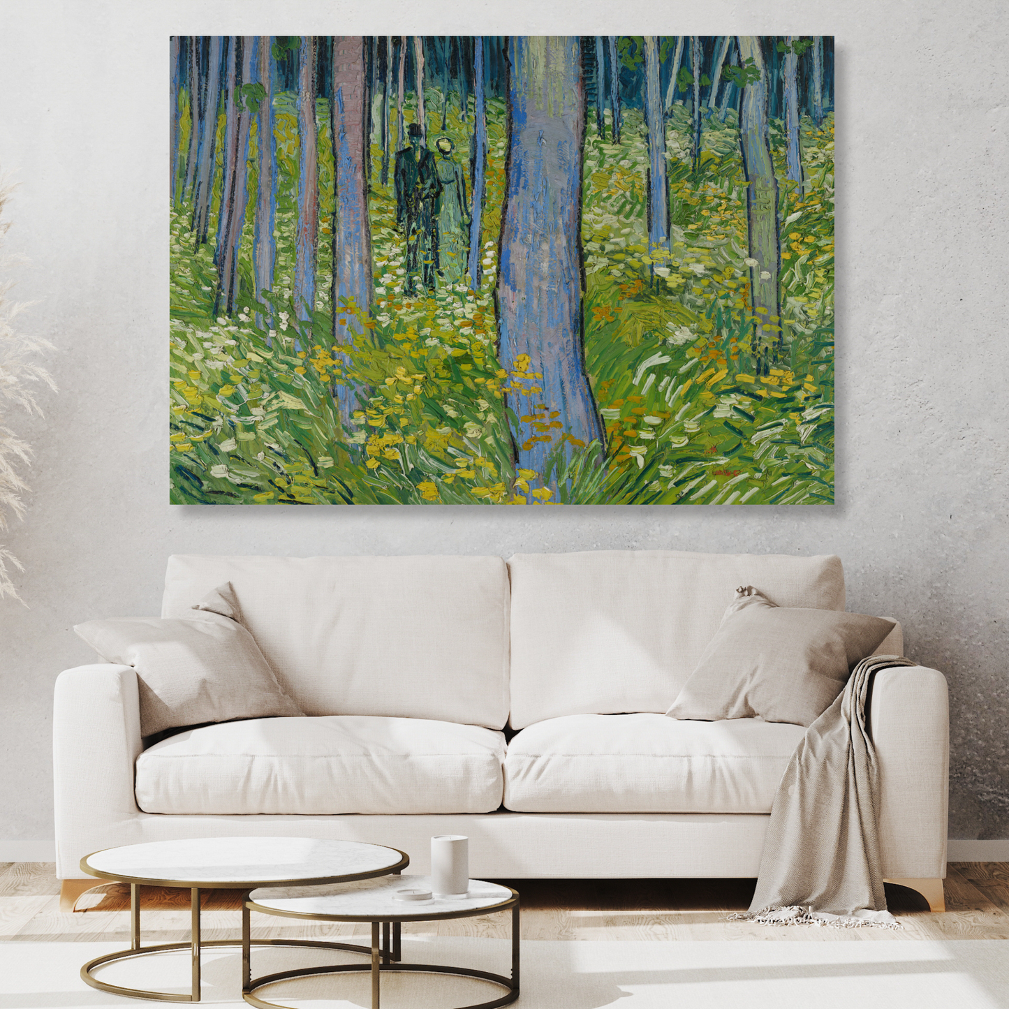 Vincent Van Gogh - Undergrowth with Two Figures Wall Art Canvas Print
