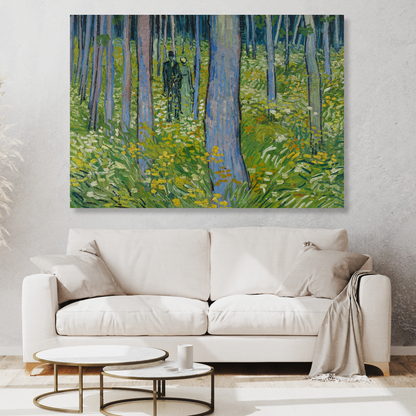 Vincent Van Gogh - Undergrowth with Two Figures Wall Art Canvas Print