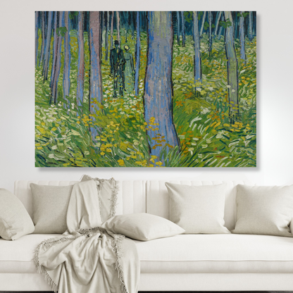 Vincent Van Gogh - Undergrowth with Two Figures Wall Art Canvas Print