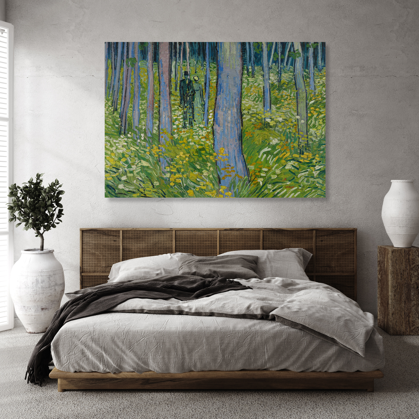 Vincent Van Gogh - Undergrowth with Two Figures Wall Art Canvas Print