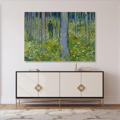 Vincent Van Gogh - Undergrowth with Two Figures Wall Art Canvas Print