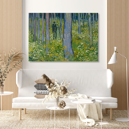 Vincent Van Gogh - Undergrowth with Two Figures Wall Art Canvas Print
