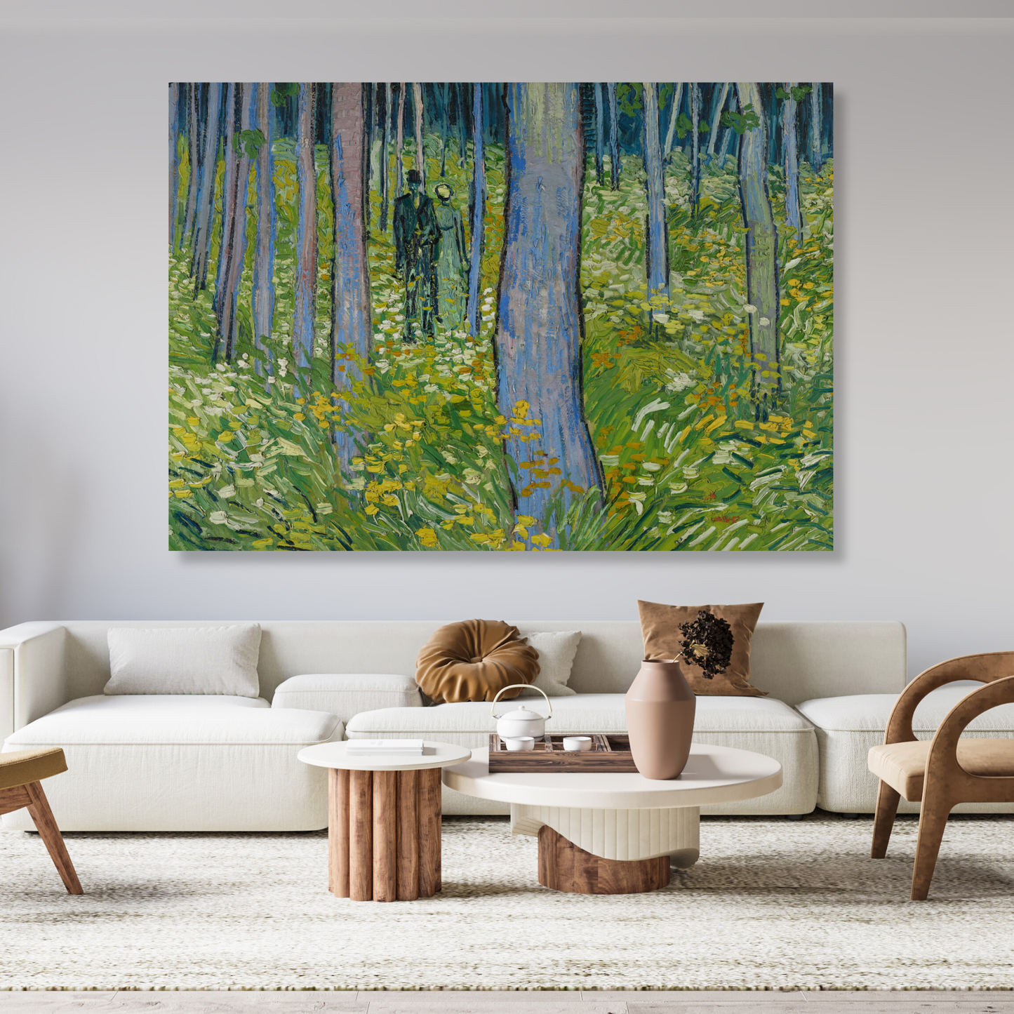 Vincent Van Gogh - Undergrowth with Two Figures Wall Art Canvas Print