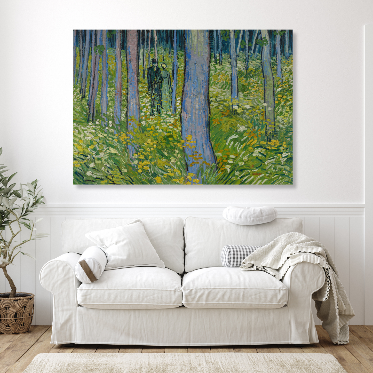 Vincent Van Gogh - Undergrowth with Two Figures Wall Art Canvas Print