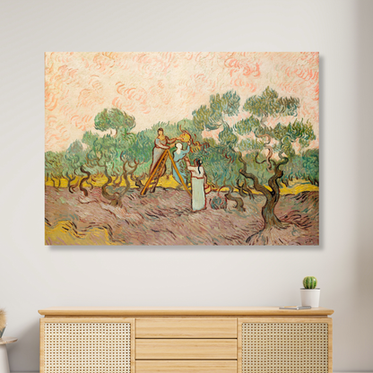 Vincent Van Gogh - Women Picking Olives Wall Art Canvas Print
