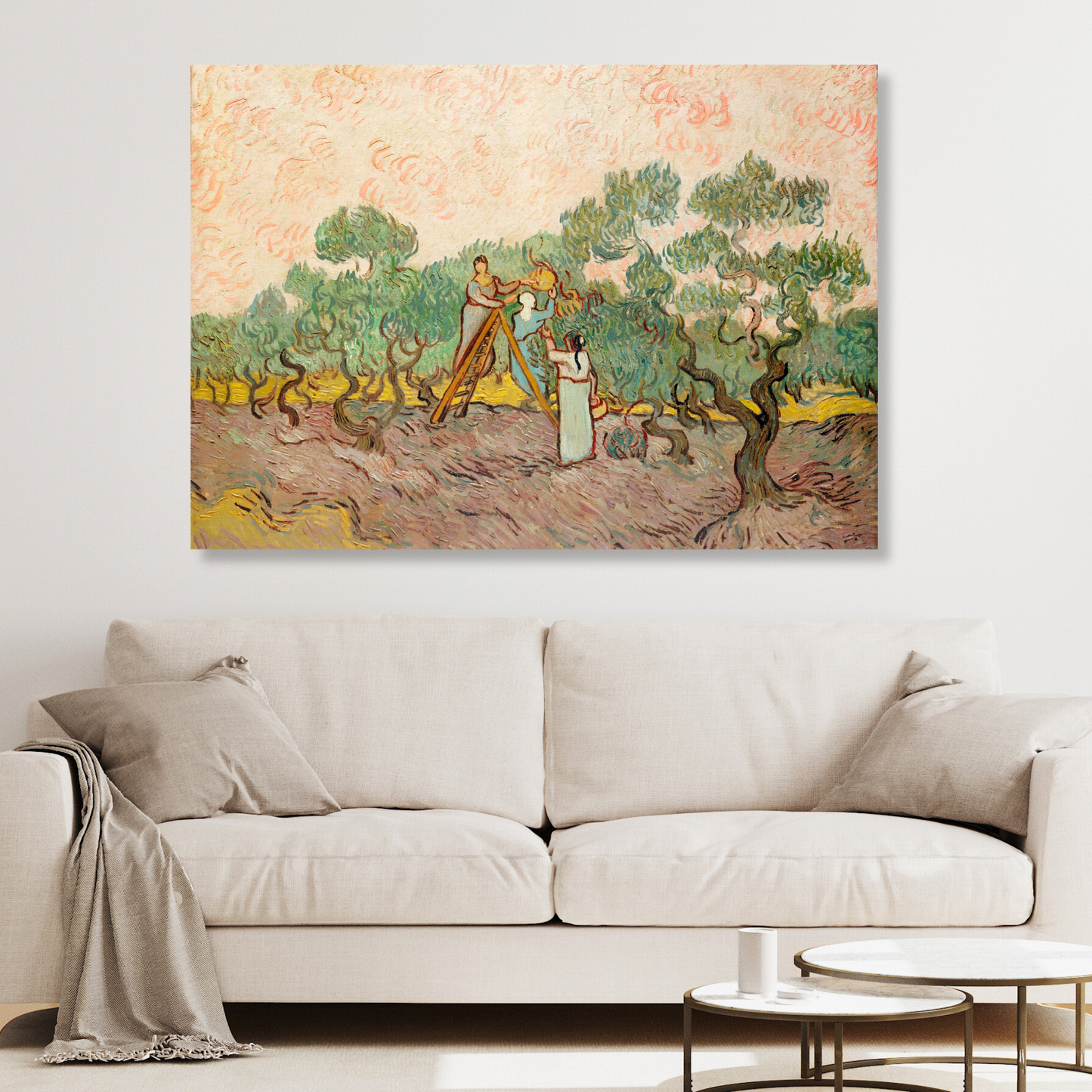 Vincent Van Gogh - Women Picking Olives Wall Art Canvas Print