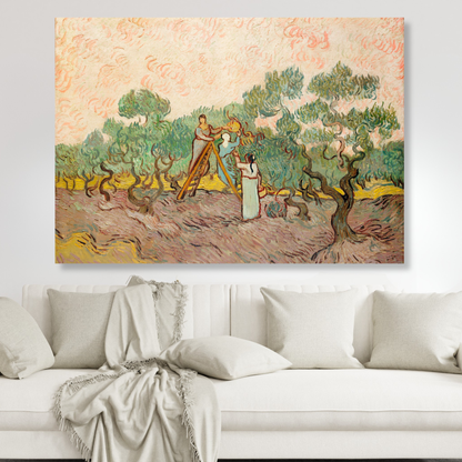 Vincent Van Gogh - Women Picking Olives Wall Art Canvas Print