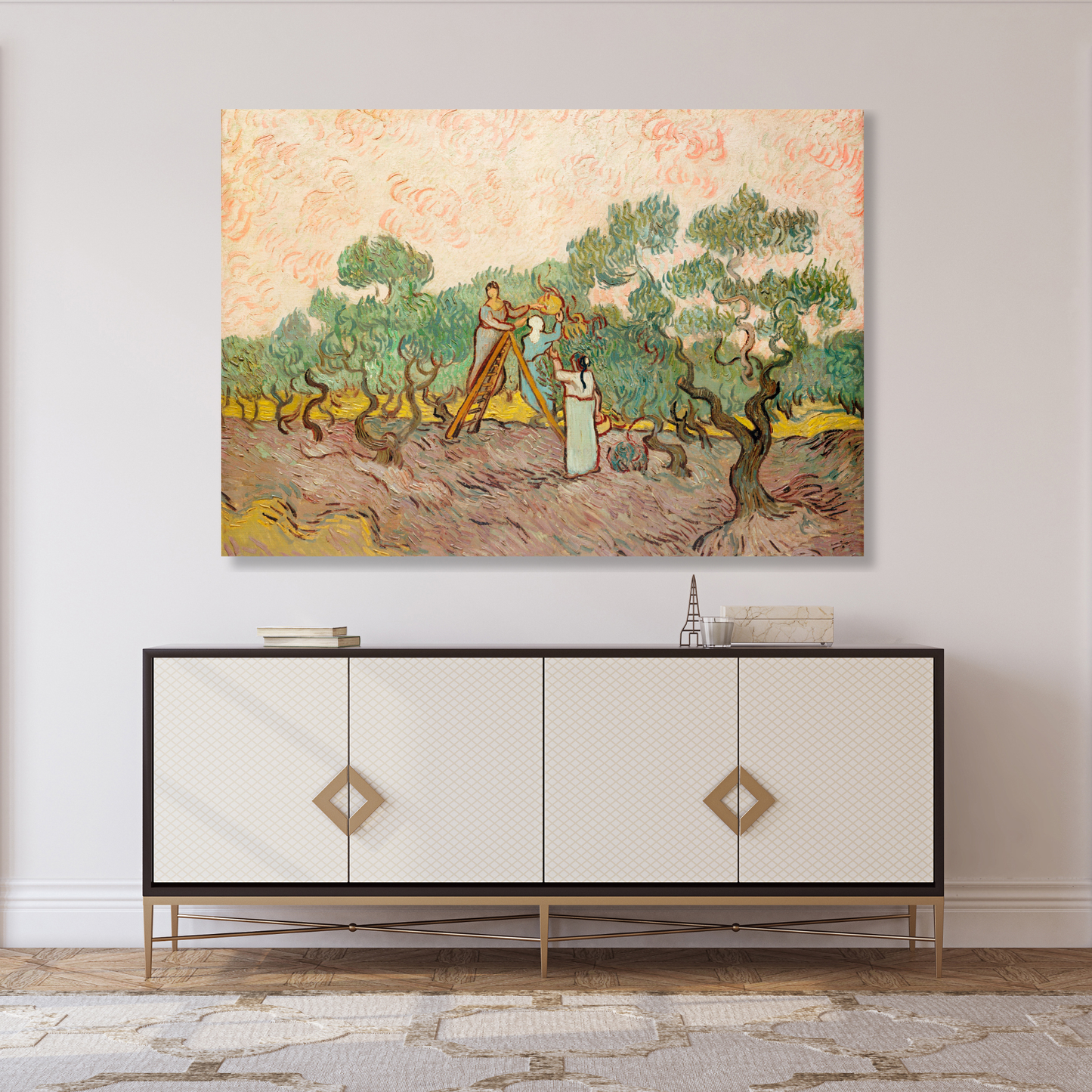Vincent Van Gogh - Women Picking Olives Wall Art Canvas Print