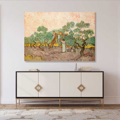 Vincent Van Gogh - Women Picking Olives Wall Art Canvas Print