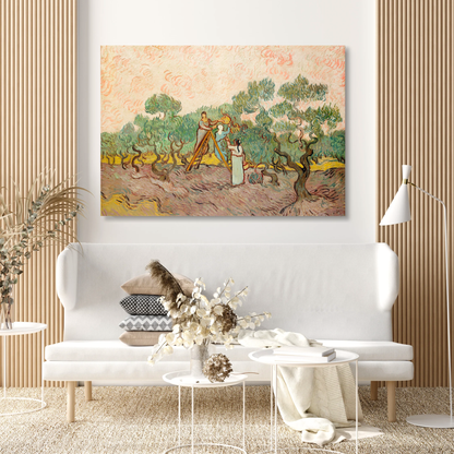 Vincent Van Gogh - Women Picking Olives Wall Art Canvas Print