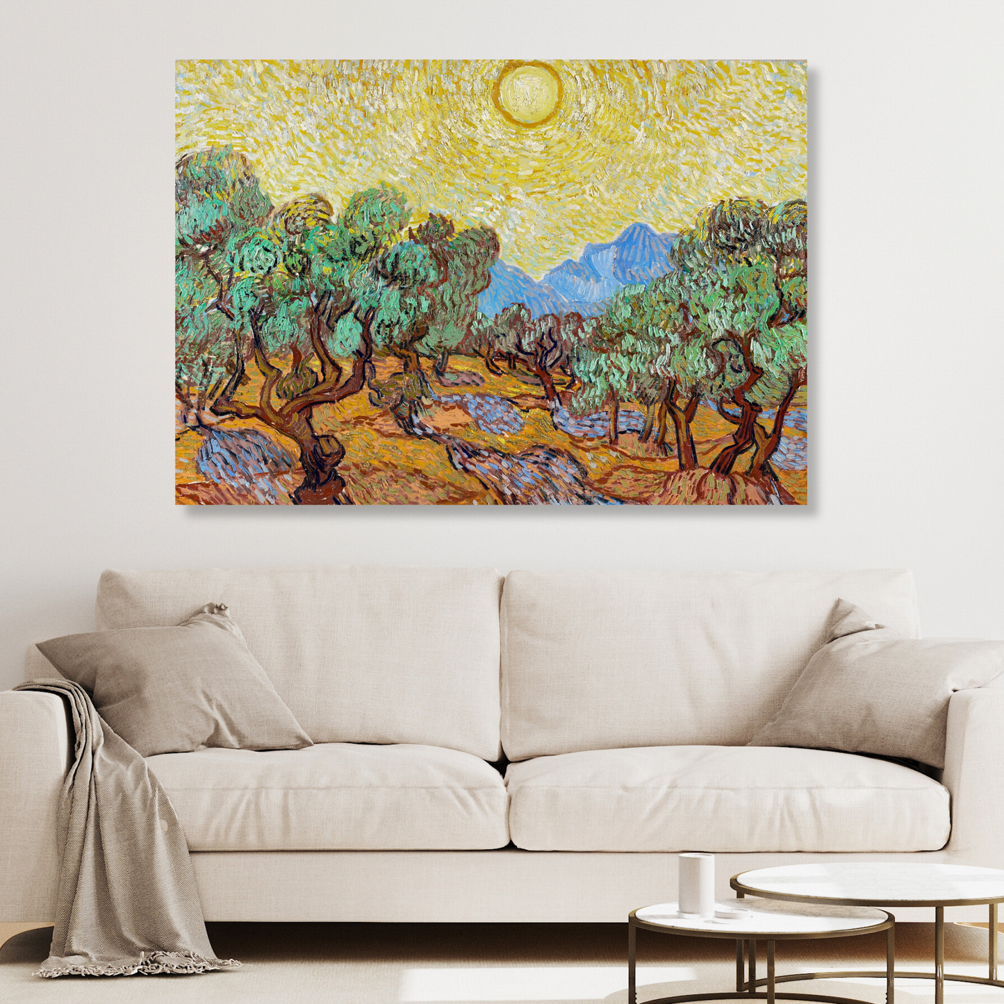 Vincent Van Gogh - Olive Trees With Yellow Sky And Sun