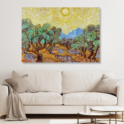 Vincent Van Gogh - Olive Trees With Yellow Sky And Sun
