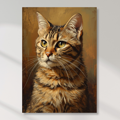 Vintage Cat Wall Art Canvas Print
