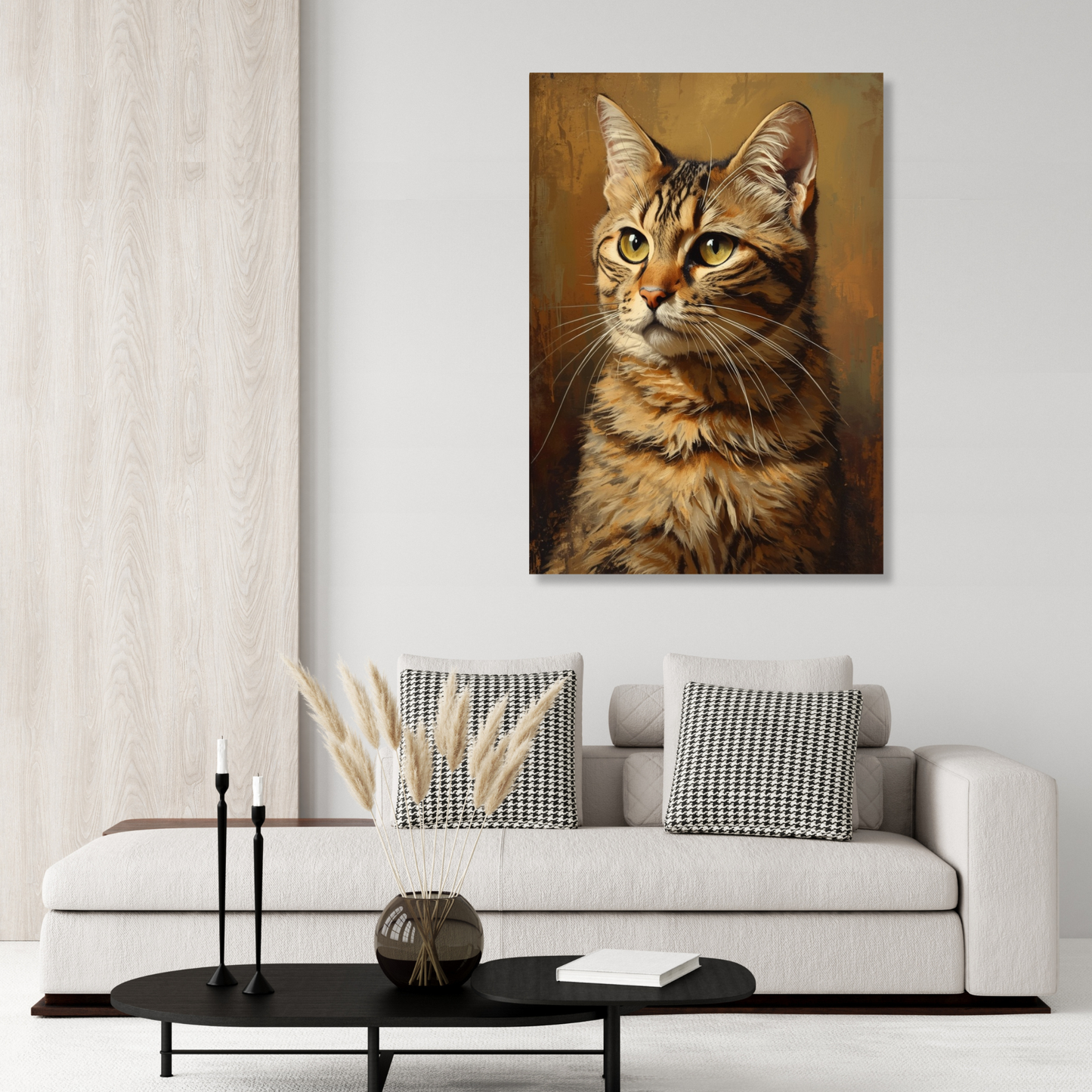 Vintage Cat Wall Art Canvas Print