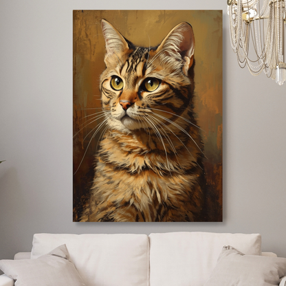 Vintage Cat Wall Art Canvas Print
