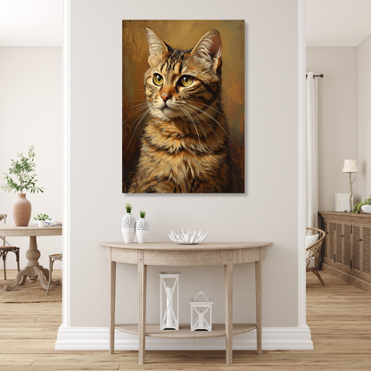 Vintage Cat Wall Art Canvas Print