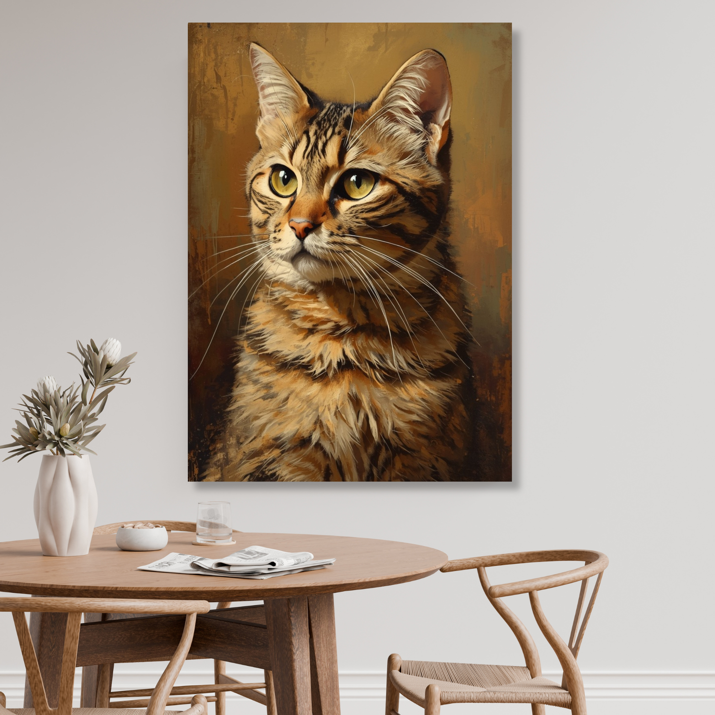 Vintage Cat Wall Art Canvas Print