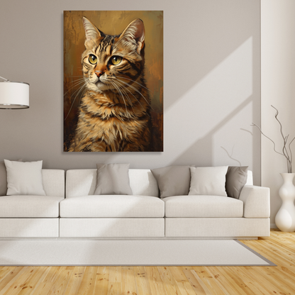 Vintage Cat Wall Art Canvas Print