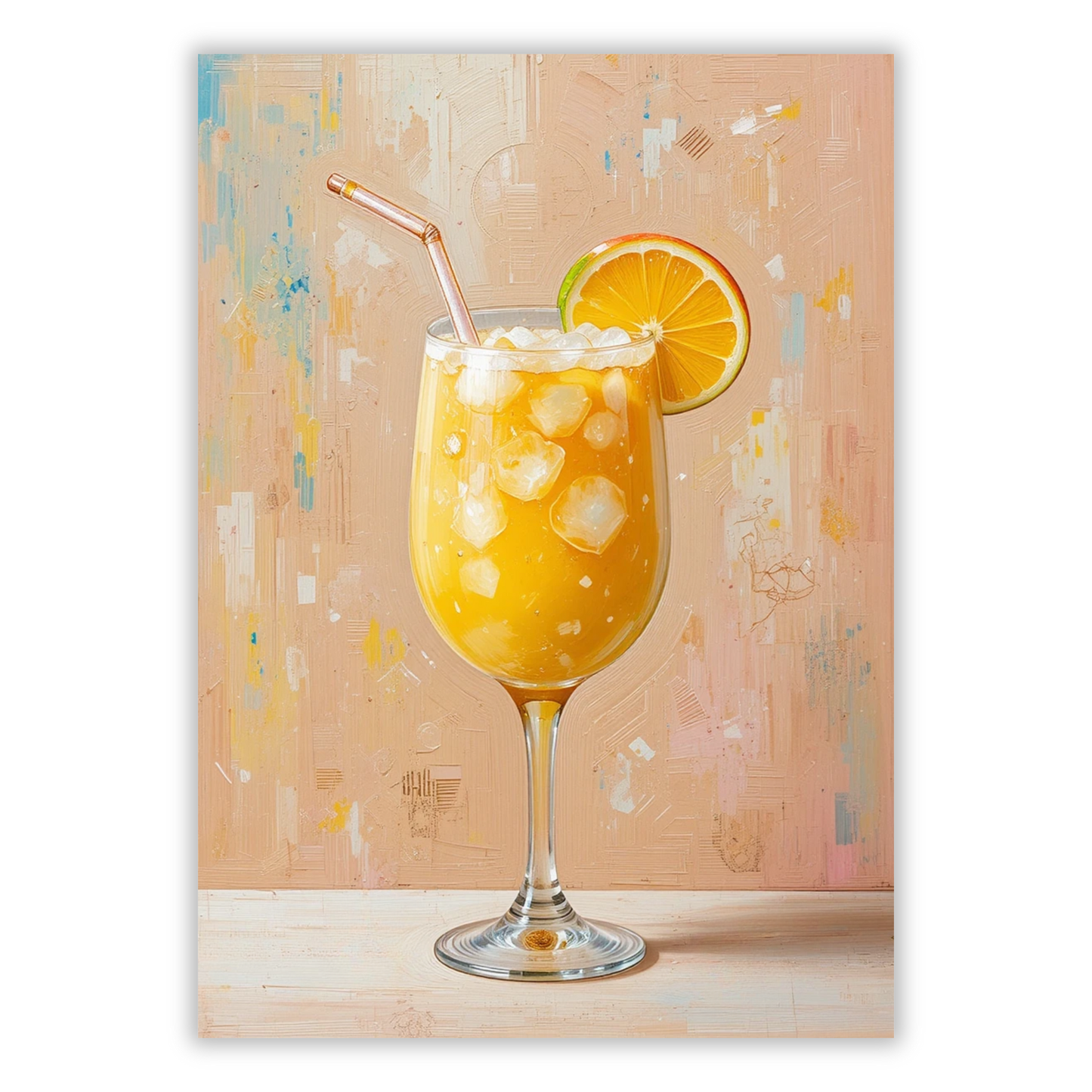 Vodka & Orange Cocktail Wall Art Canvas Print