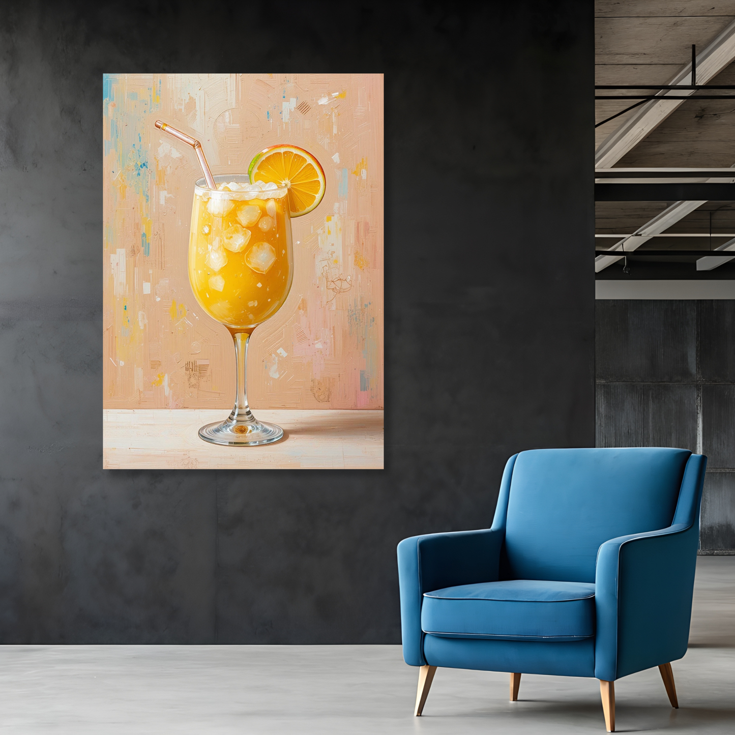 Vodka & Orange Cocktail Wall Art Canvas Print