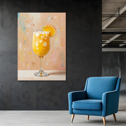 Vodka & Orange Cocktail Wall Art Canvas Print