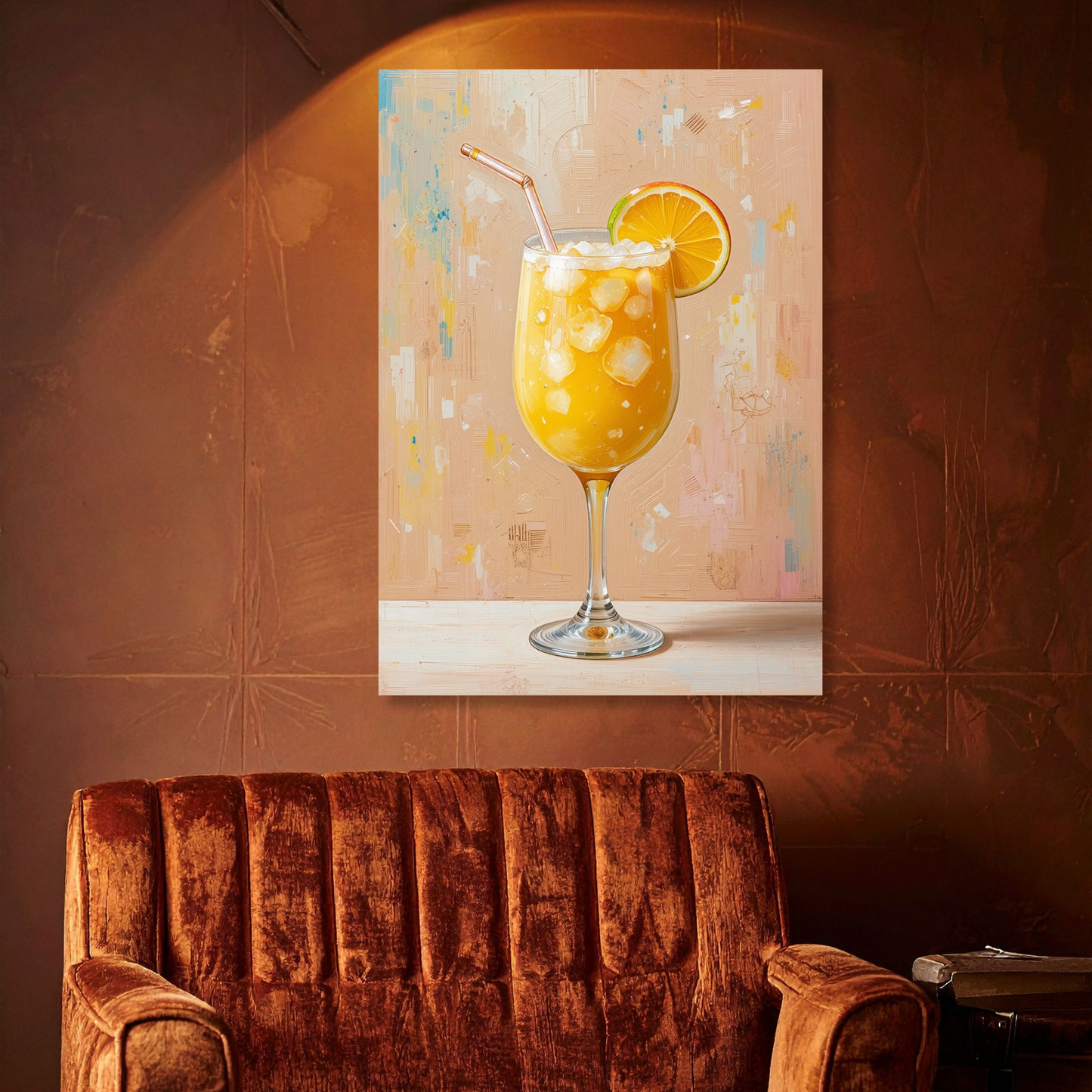 Vodka & Orange Cocktail Wall Art Canvas Print