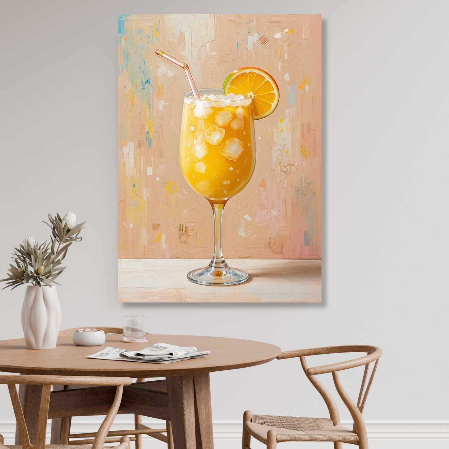 Vodka & Orange Cocktail Wall Art Canvas Print