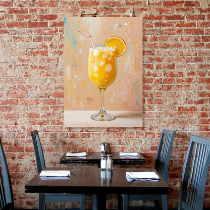 Vodka & Orange Cocktail Wall Art Canvas Print
