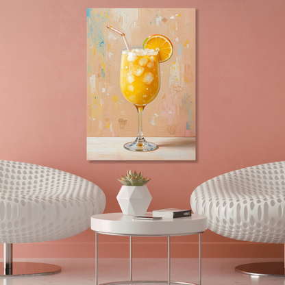 Vodka & Orange Cocktail Wall Art Canvas Print