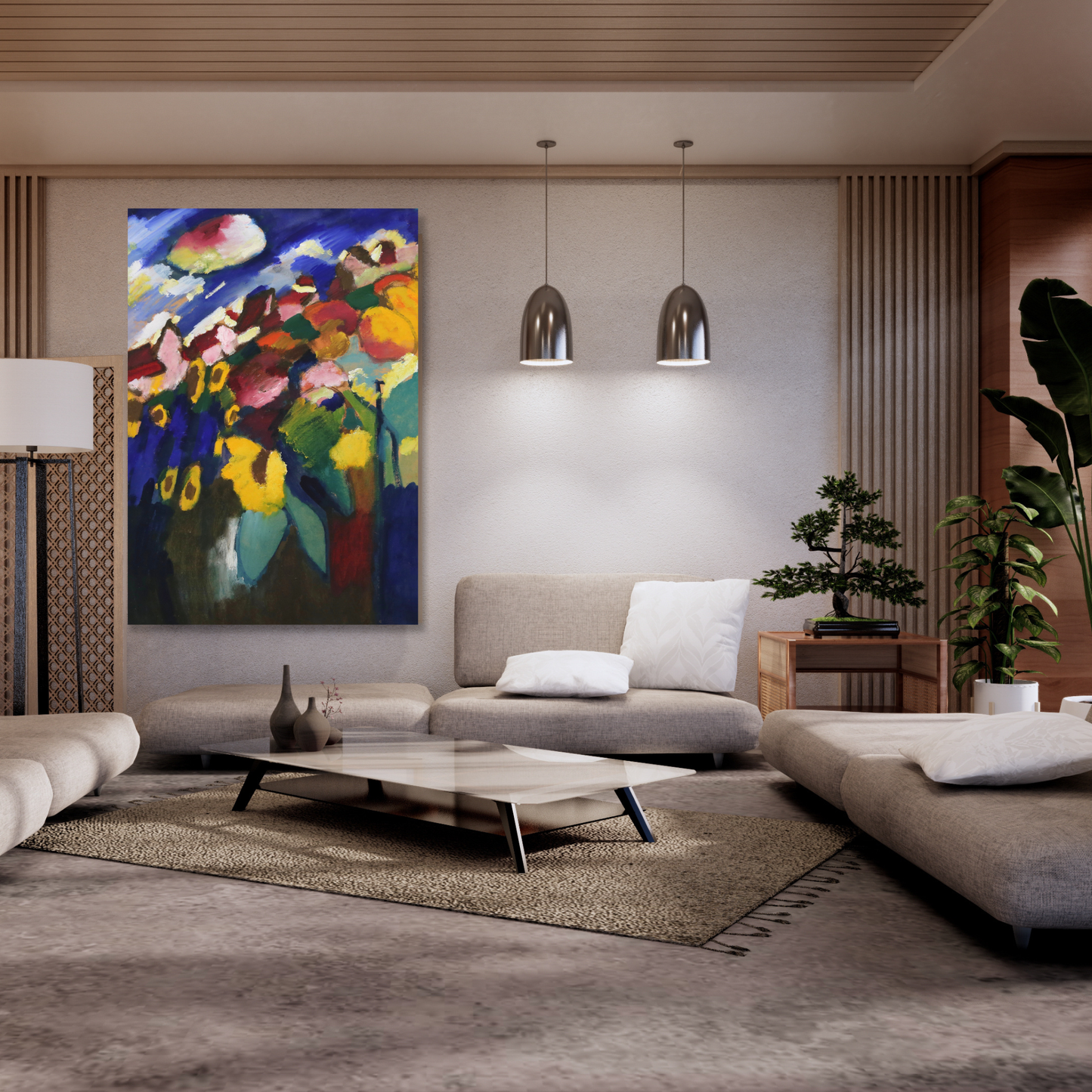 Wassily Kandinsky - Murnau The Garden II Wall Art Canvas Print