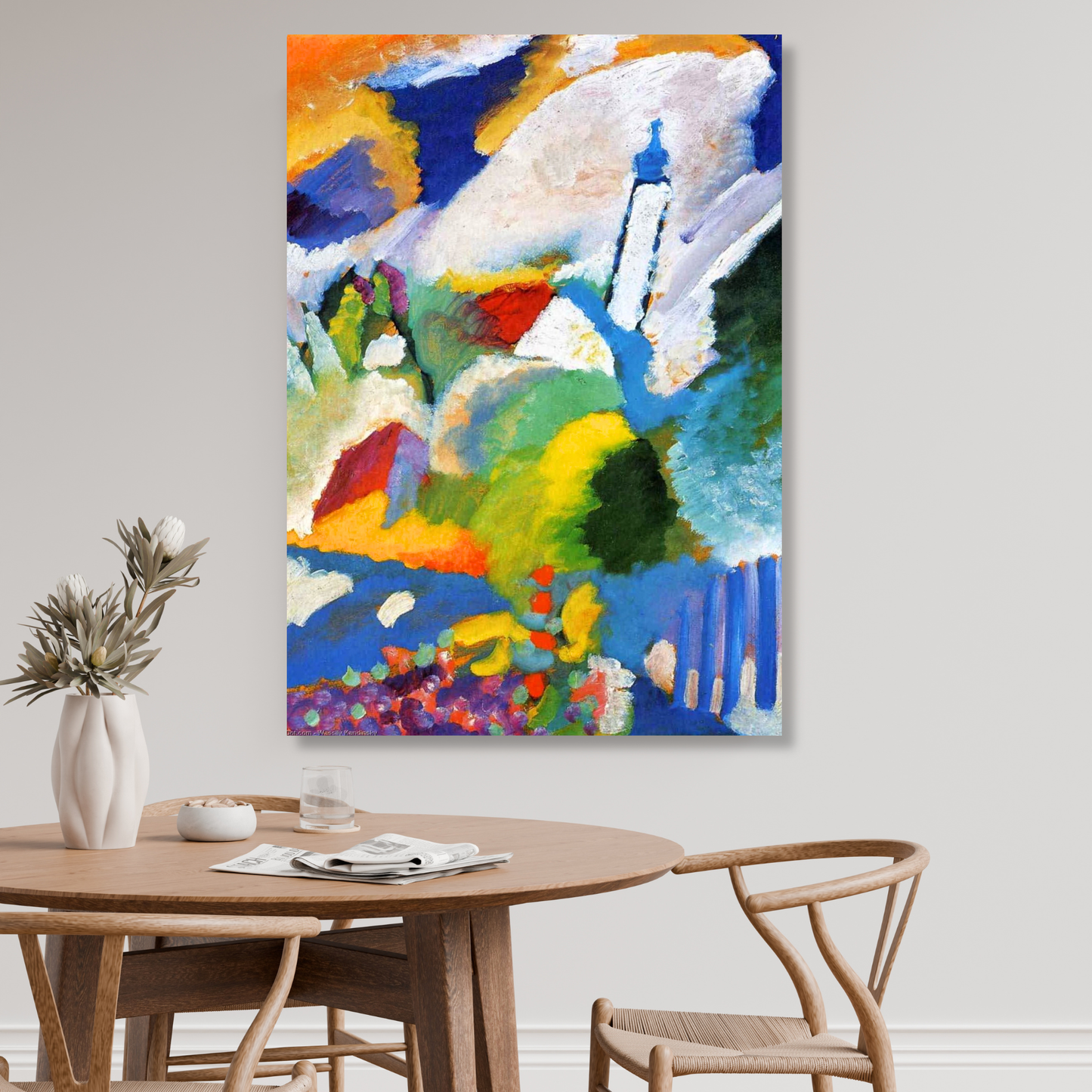 Wassily Kandinsky - Murnau with a Church Wall Art Canvas Print