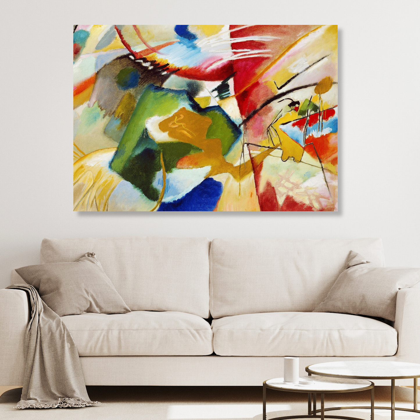 Wassily Kandinsky - Painting with Green Center Wall Art Canvas Print